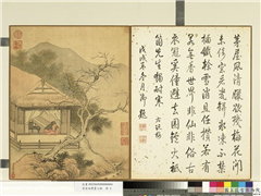 清金廷标画人物　册　雪屋梅竹,绘画,山水,人物,建筑,树木,花草,器用