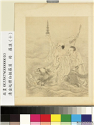 清金廷标白描罗汉　册　罗汉（十）,绘画,佛道人物,山水,器用,祥瑞