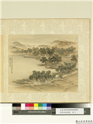 清张雨森画册　册　仿盛懋山水,绘画,山水,树木,建筑,人物,花草,走兽,翎毛,船