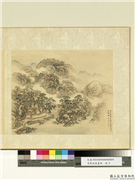 清张雨森画册　册　仿郭熙山水,绘画,山水,树木,人物,建筑,器用