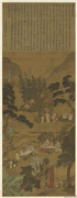 元赵孟頫西园雅集图　轴,绘画,经史-故事,人物,建筑,树木,花草,器用,佛道人物