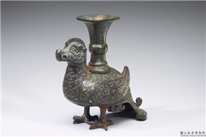 明 错金银天鸡尊,明,金属,盛装器,陈设器