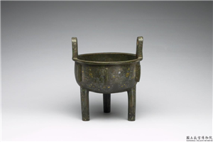 嵌金银兽面纹鼎,不详,青铜,礼器