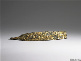 汉 鎏金兽面纹带钩,汉,青铜,礼器