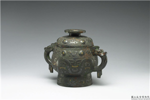嵌金环带纹簋,不详,青铜,礼器