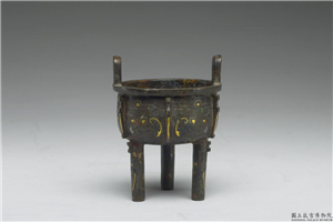 嵌金银兽面纹鼎,宋以後,青铜,礼器