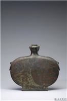 汉 兽环扁壶,汉,青铜,礼器