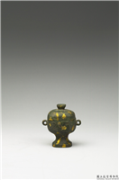 洒金弦纹方豆,明以後,青铜,礼器