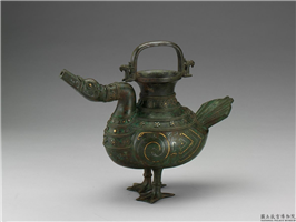 宋 错金银凫尊,宋,金属,陈设,盛装器
