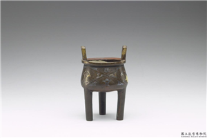 嵌金银云雷纹鼎,宋以後,青铜,礼器