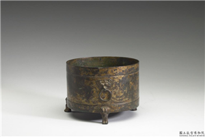 汉 鎏金嵌银云纹奁,汉,青铜,礼器