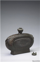 汉 兽环扁壶,汉,青铜,礼器
