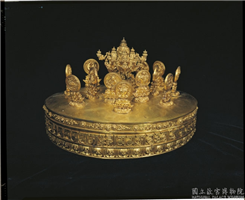 镶嵌铜镀金坛城,清,金属,法器