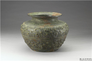 仿春秋 嵌金银蟠虺纹罍,仿春秋,青铜,礼器