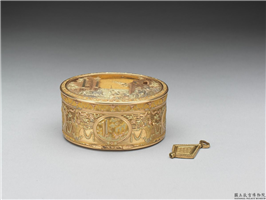 法国 约1775年 雕金机械自动音乐鼻烟盒 Joseph-Etienne Blerzy制作,法国 约1775年,金属,盛装器
