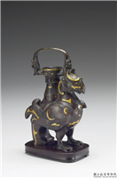 清 铜嵌金银天鸡尊,清,金属,摆设