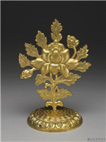 清 镀金番莲花,清,金属,法器