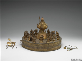 清 镀金坛城,清,金属,法器