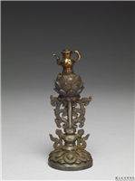 清 银镀金八宝（之六）,清,金属,法器