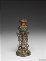 清 银镀金八宝（之七）,清,金属,法器