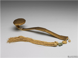 清 如意（铜镀金质如意）,清,金属,法器