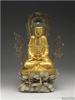清 镀金无量寿佛像-清乾隆五十七年热河请来,清,铜,法器