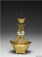金吉祥如意烛台,时代不详,金属,陈设