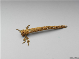 清 累丝竹叶纹指甲套,时代不详,金属,手饰