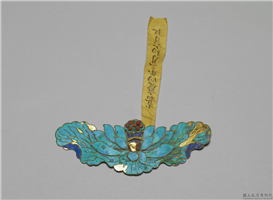 清 银镀金荷花结子,清,金属,服饰佩饰