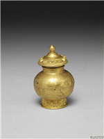 清 莲瓣纹小金瓶,清,金属,法器