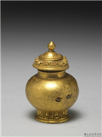 清 莲瓣纹小金瓶,清,金属,法器