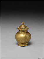 清 莲瓣纹小金瓶,清,金属,法器