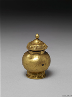 清 莲瓣纹小金瓶,清,金属,法器