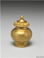 清 莲瓣纹小金瓶,清,金属,法器