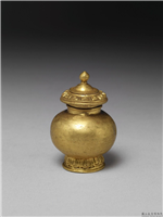 清 莲瓣纹小金瓶,清,金属,法器