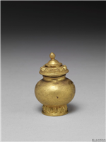 清 莲瓣纹小金瓶,清,金属,法器