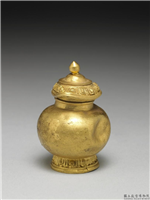 清 莲瓣纹小金瓶,清,金属,法器
