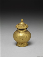 清 莲瓣纹小金瓶,清,金属,法器