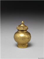 清 莲瓣纹小金瓶,清,金属,法器