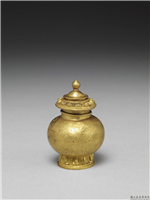 清 莲瓣纹小金瓶,清,金属,法器
