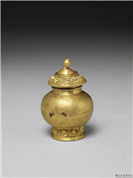 清 莲瓣纹小金瓶,清,金属,法器