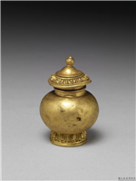 清 莲瓣纹小金瓶,清,金属,法器