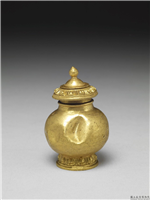 清 莲瓣纹小金瓶,清,金属,法器