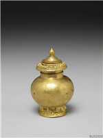 清 莲瓣纹小金瓶,清,金属,法器