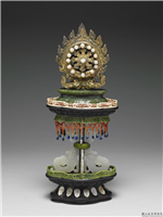 嵌珠八宝法（轮）,清,金属,法器
