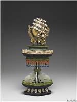 嵌珠八宝（宝螺）,清,金属,法器