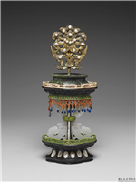 嵌珠八宝（莲）,清,金属,法器