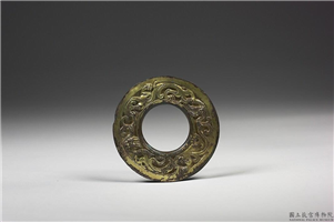 汉 铜鎏金螭纹环,汉,青铜,功能不明