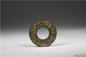 汉 铜鎏金螭纹环,汉,青铜,功能不明