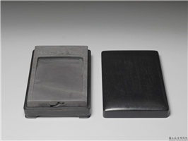 雕古铜花纹长方端砚,时代不详,端石,文具、文玩
